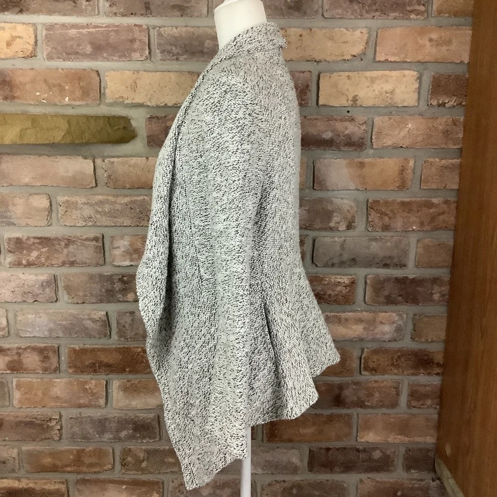 BNCI By Blanc Noir Open Front Asymmetrical Tweed Cardigan